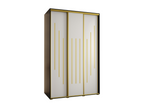 Dekonao 8 Sliding Door Wardrobe 235.2/160/60 3 Doors Black/White/Gold RKQX90873