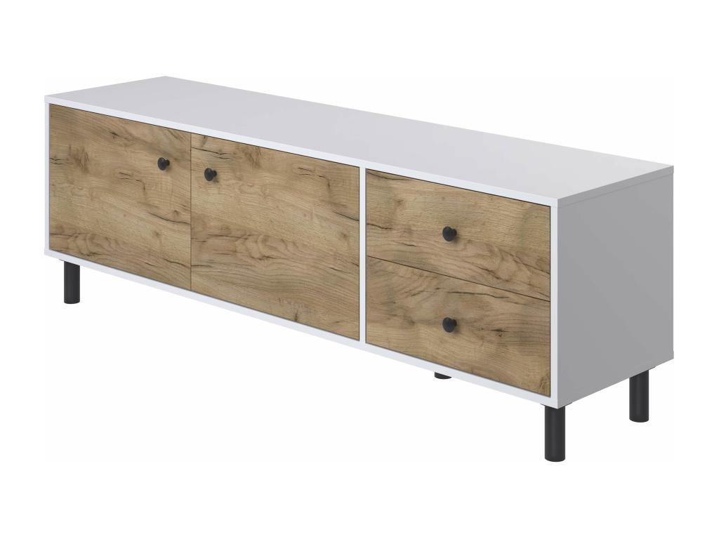 Dekonao TV stand with 2 doors, 52x160x40 cm, oak and white, TALESA ZYYG86795