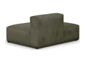 Left-hand open corner module, 2-seater, in khaki green corduroy - Dekonao LXRM68488