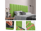 Dekonao Padded Faux Leather Wall Panels, Self-Adhesive Acoustic Absorbing Shock-Absorbing Headboards, Green, 60x30cm UXLF97180