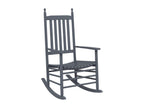 Rocking chairs with curved seats, set of 2, grey solid poplar KEEM92180