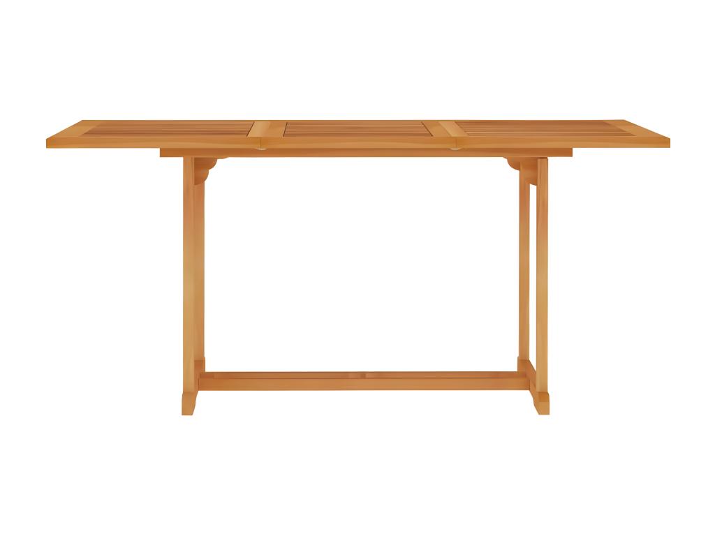 Dekonao Premium - Garden Table 150x90x75 cm Solid Teak Wood LUIK59083