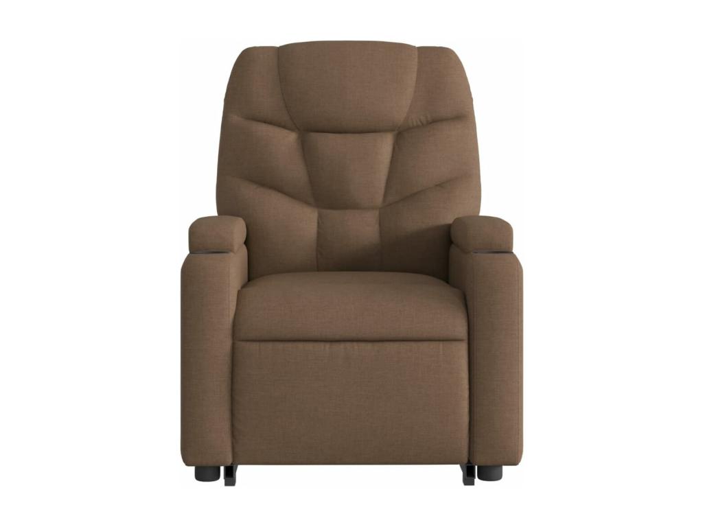 Brown Fabric Reclining Massage Chair MUQG48679