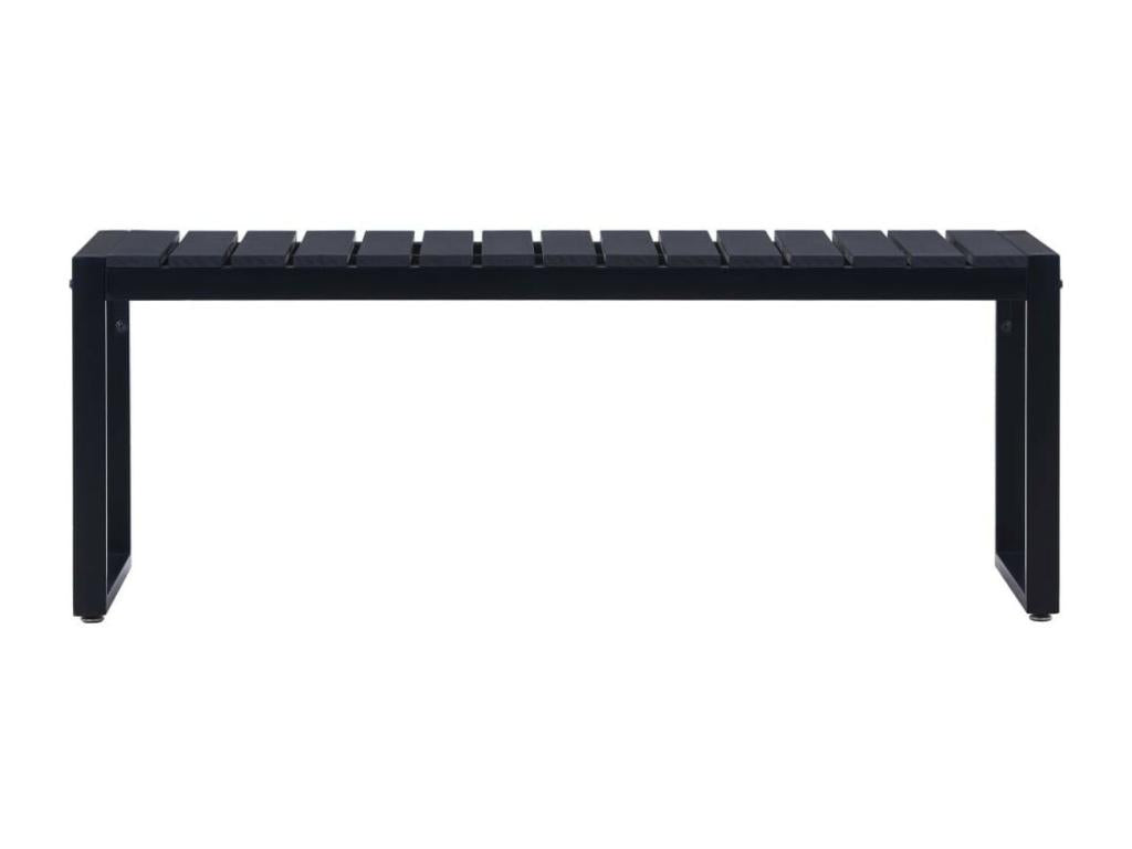 Garden bench 120.5cm PS panel Black KUGF66264
