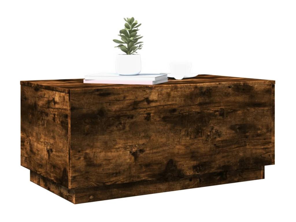 Coffee table with Dekonao LED, smoked oak, 90x50x40 cm, ZAOY20228
