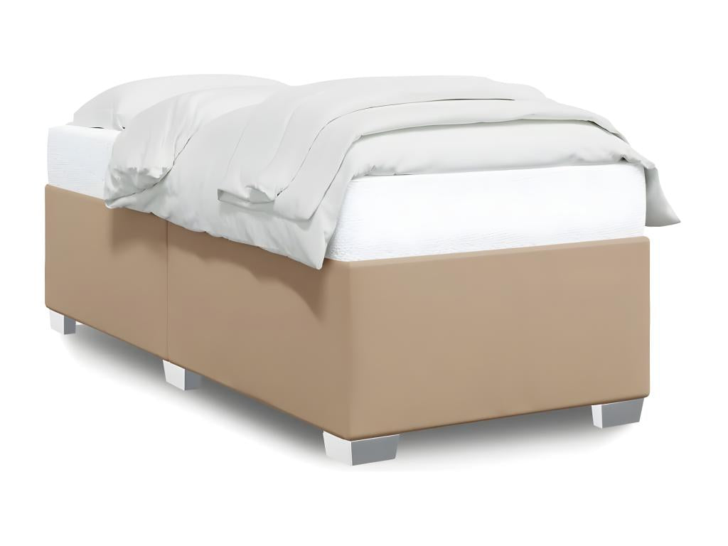 Cappuccino bed frame 80x200 cm Faux leather GLZV05176