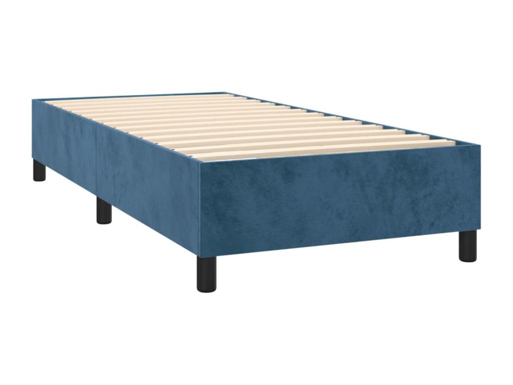 Dekonao bed base with mattress and LED, dark blue, 80x200cm, WMXG06924