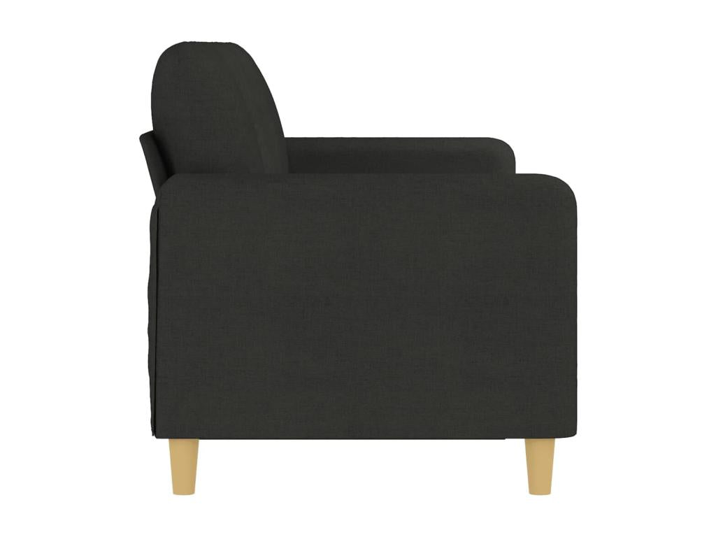 3-seater sofa, black, 180 cm, fabric, UDQE45509