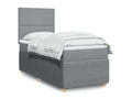 Dekonao bed base with light grey mattress 80x200 cm fabric IBBL94729