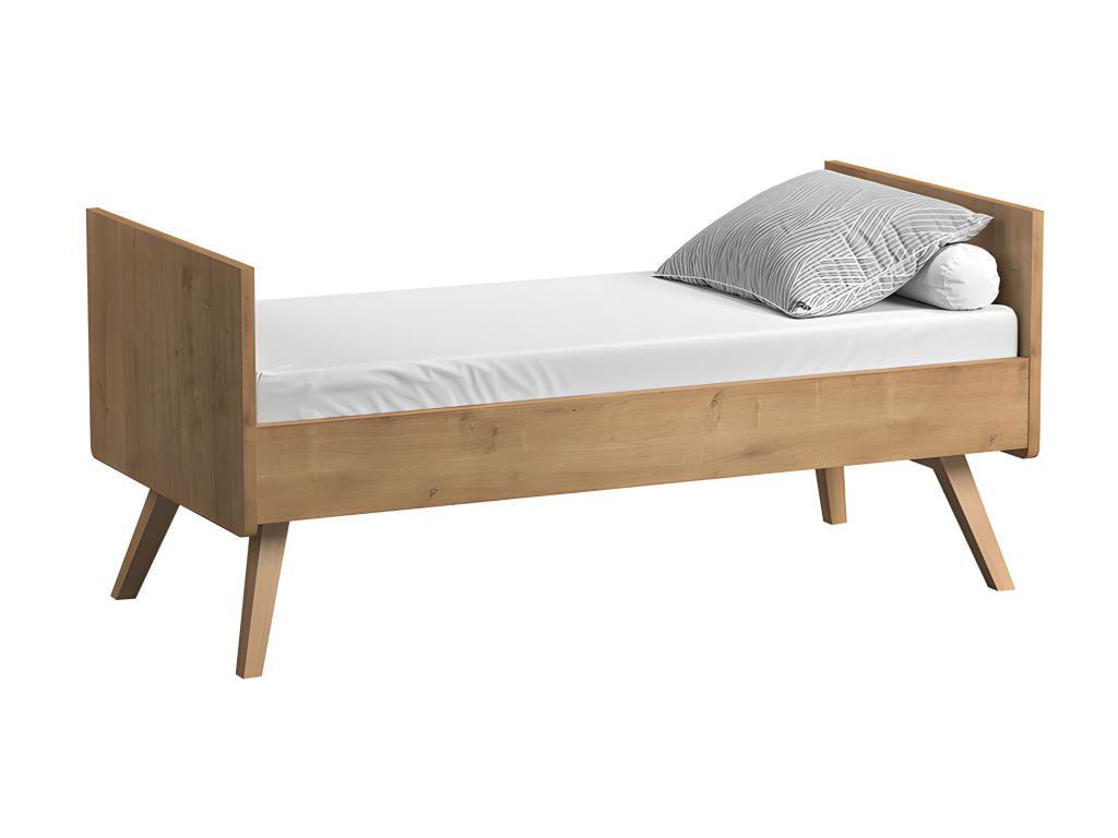 Complete bedroom set: convertible cot - 3-drawer chest - 2-door wardrobe, Vintage Wood JVIV45754