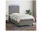 Dekonao bed base with mattress and LED, Dark Grey, 90x200 JAPS14325