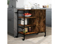 Smoked oak kitchen trolley 87.5x38.5x84.5 engineered wood YKVE28663