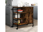 Smoked oak kitchen trolley 87.5x38.5x84.5 engineered wood YKVE28663