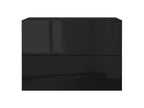 2x Hanging Nightstand with 2 Drawers, Black, Dekonao LJEV56147