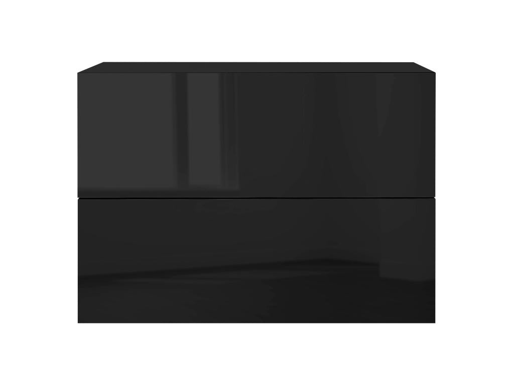 2x Hanging Nightstand with 2 Drawers, Black, Dekonao LJEV56147