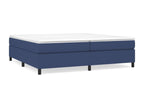 Upholstered bed base with mattress, blue, 200x200 cm, fabric CBDT15266
