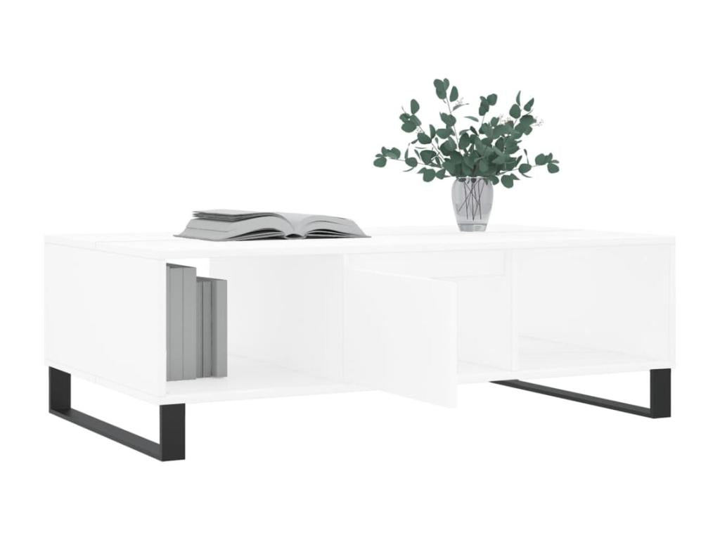 White coffee table 104x60x35 engineered wood RPCG49165