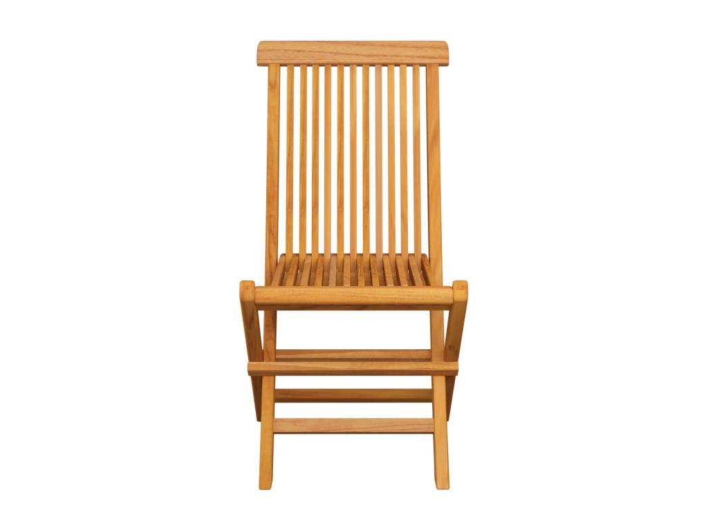 6-Piece Folding Garden Chairs, Solid Teak Wood AWYW06461