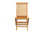 6-Piece Folding Garden Chairs, Solid Teak Wood AWYW06461