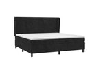 Dekonao bed base and mattress, black, 200x200 cm, velvet, ZJWZ24209