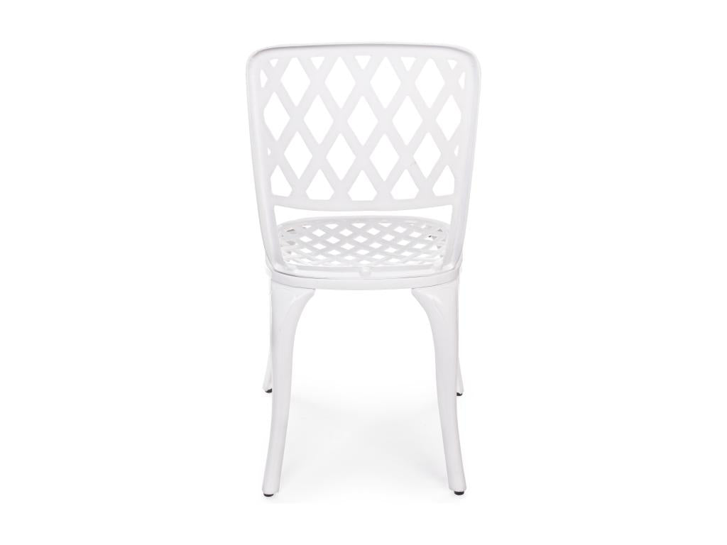 Dekonao White Aluminium Garden Chair - Set of 2 OFFT64021