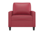 Burgundy Red Armchair 60 cm Faux Leather VYUI94493