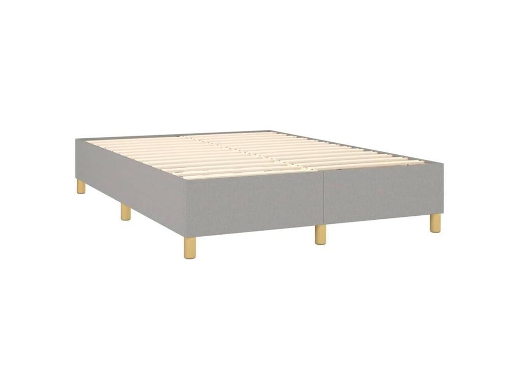 Dekonao bed base with light grey mattress 140x200 Fabric EKJP34119