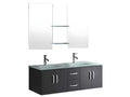 Black Bathroom Vanity Unit 151 cm with Sink Included – Dekonao AECJ64452