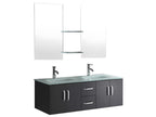 Black Bathroom Vanity Unit 151 cm with Sink Included – Dekonao AECJ64452