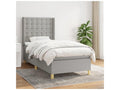 Dekonao bed base with light grey mattress 80x200 fabric JRSV55551
