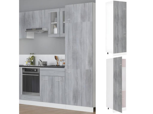 Dekonao Grey Refrigerator Cabinet 60x57x207 cm Wood ENDEX65033