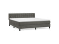 Dekonao bed base and mattress, Dark Grey 180x200 Velvet RBQD13775