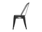 Black steel dining chair, industrial style, 85 cm, RPLF52863