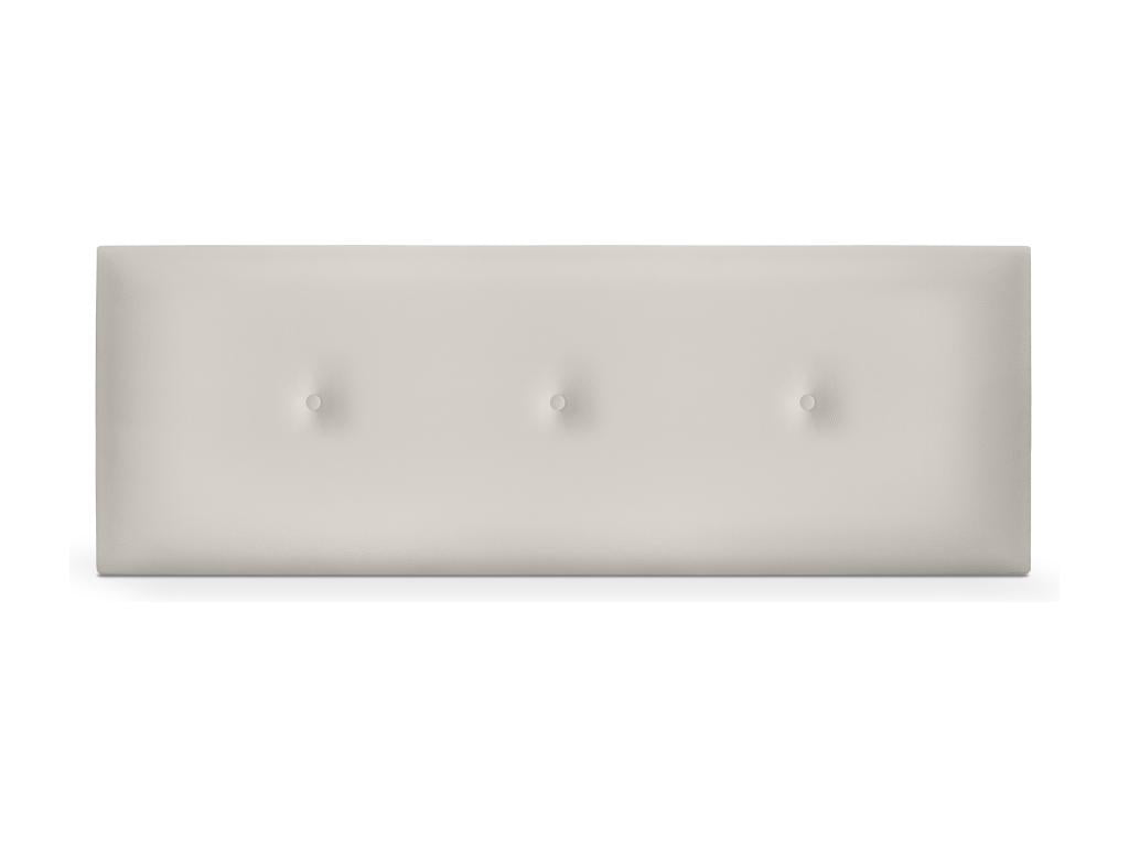 Dekonao Smooth Faux Leather Headboard with Buttons 135x50cm for 120/135cm Beds - Bone White HRMX71113