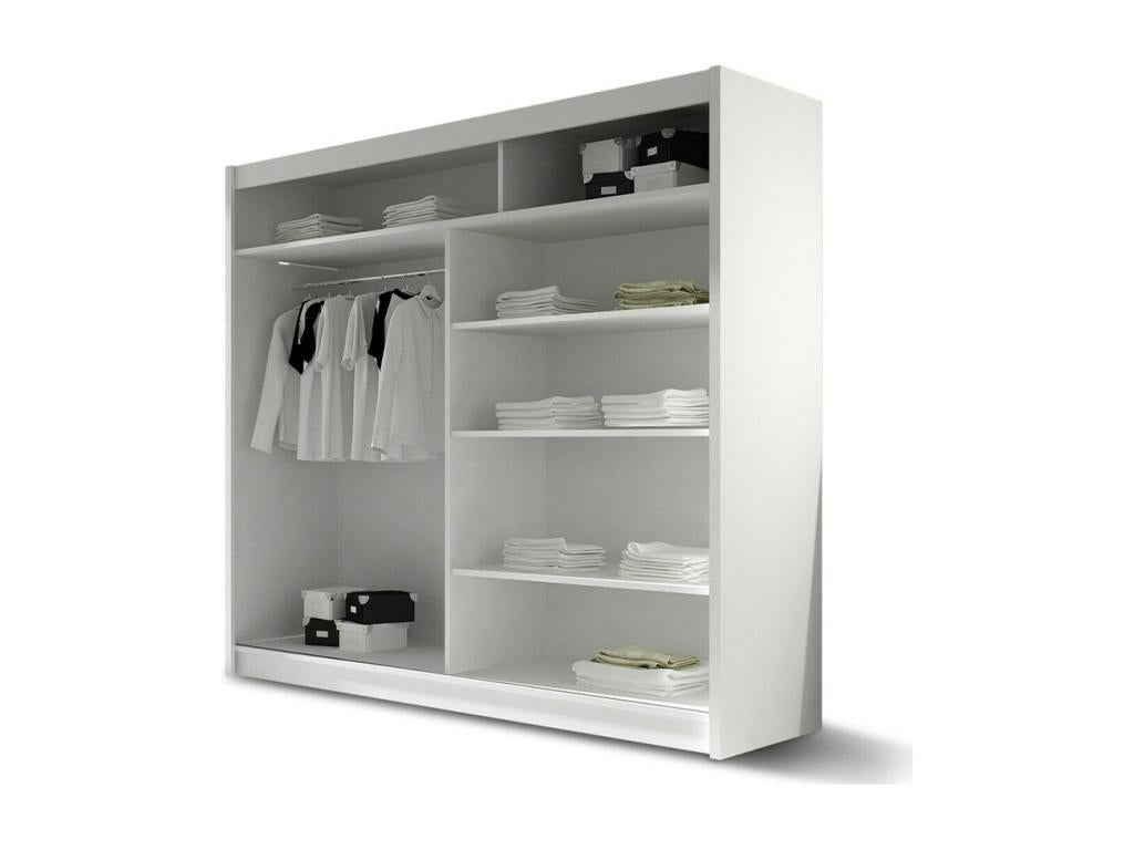 Ligniva 102 Wardrobe, Oak Finish, 215x180x58cm, Sliding Doors, JSBT91702