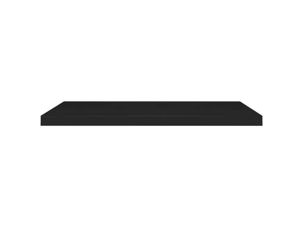 Floating wall shelves, 2 pcs, black, 90x23.5x3.8 cm, MDF, HMAK40916
