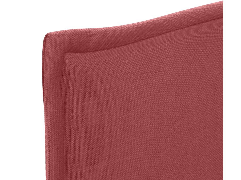 Dekonao Smooth Natural Linen Headboard with Padding 80x50cm Fits 70/80/90cm Beds - Red TVNP22359