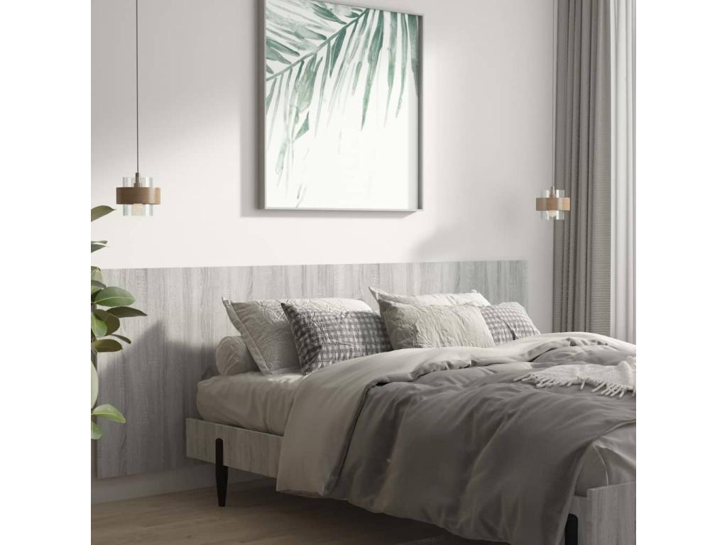 Dekonao wall-mounted headboard, grey, 240x1.5x80 cm, engineered wood, UKOE56330