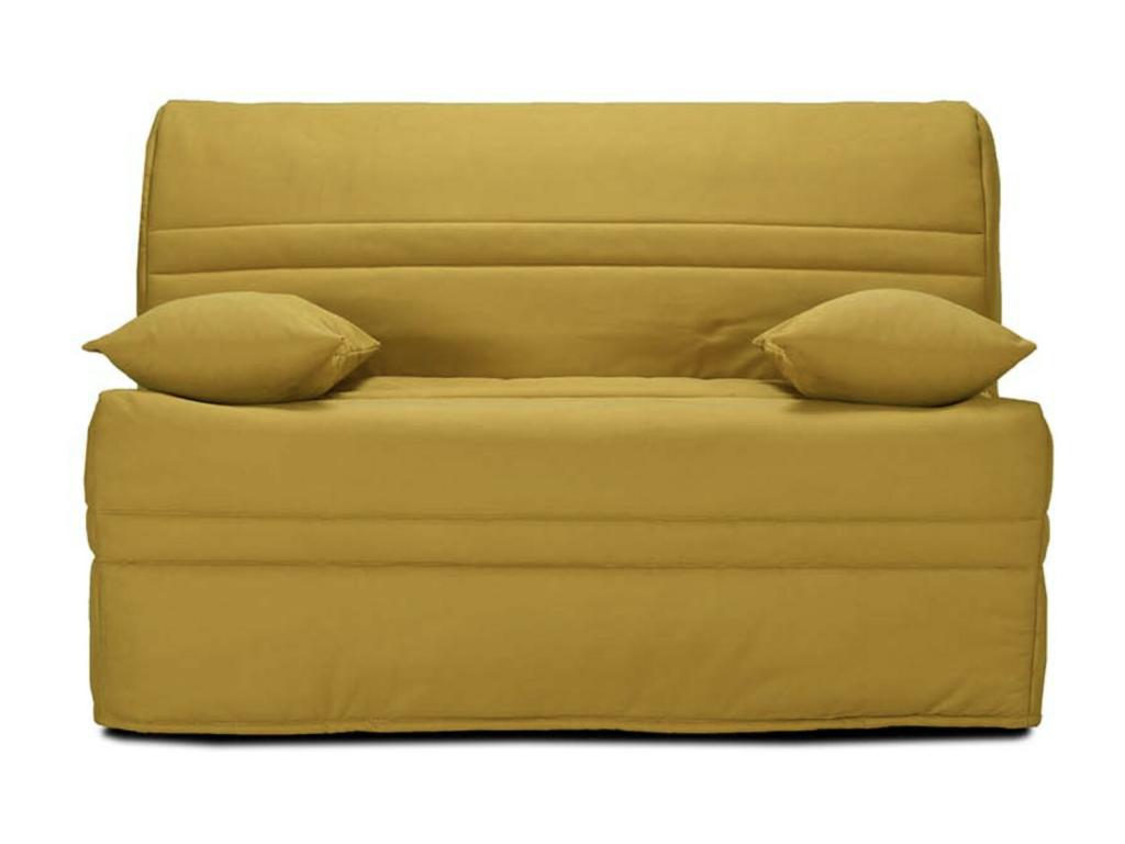 Dekonao fabric sofa bed with 15cm mattress, 140x200cm - Yellow HBMF65575
