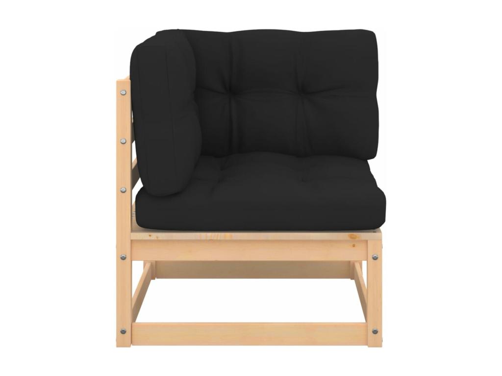 9-piece garden furniture set with cushions, solid pine wood ZLMV17753