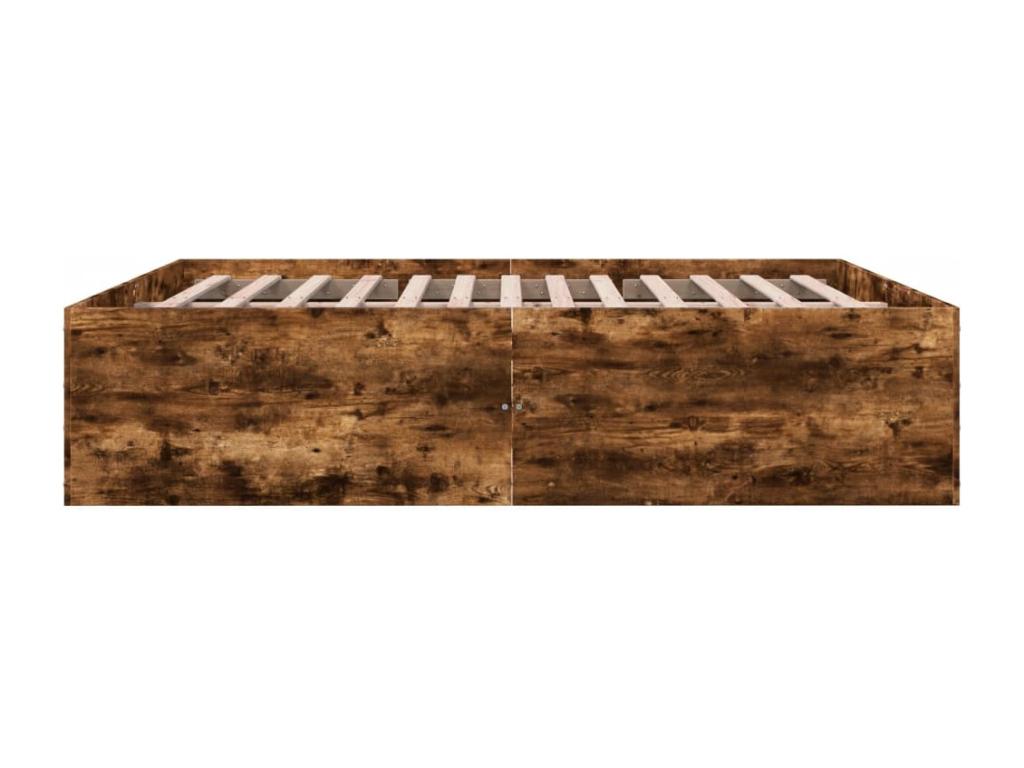 Smoked oak bed frame without mattress, 180x200 cm, JESH74851