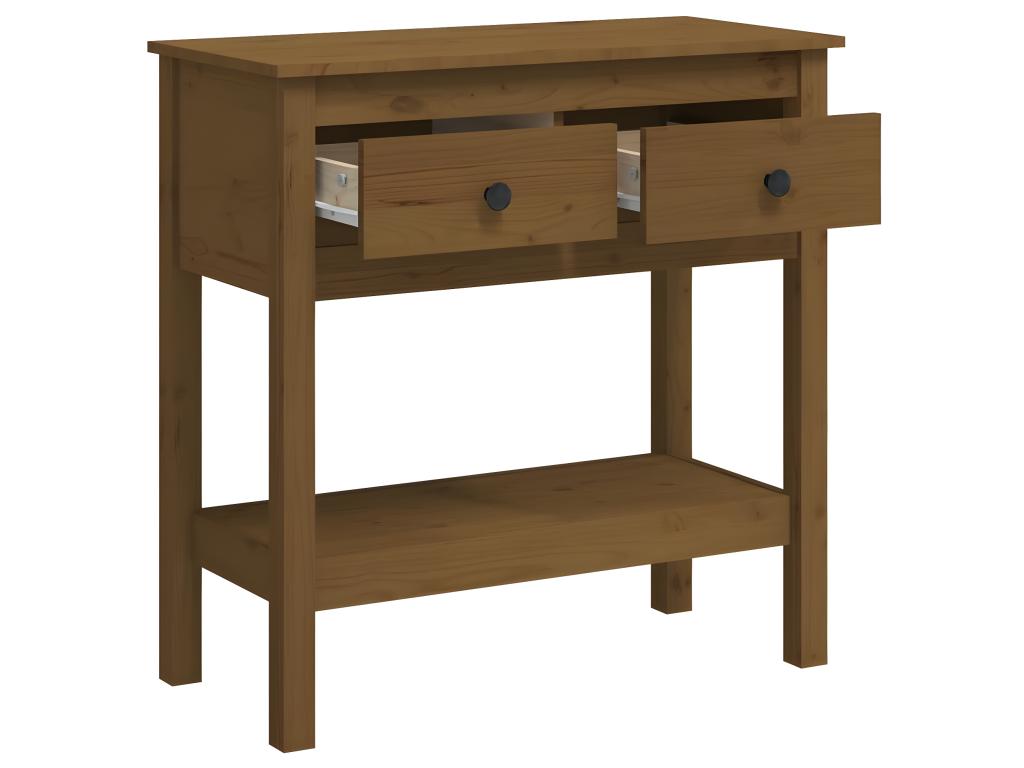 Console table, honey brown, 75x35x75 cm, solid pine wood, FPQY22332