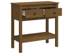 Console table, honey brown, 75x35x75 cm, solid pine wood, FPQY22332