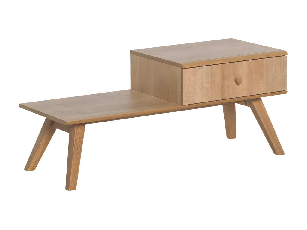 Bench with drawer and cushion - W100 x H43 x D40 cm QXKD59841