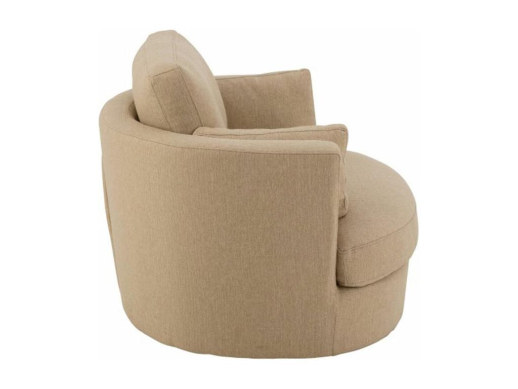 Ligniva Swivel Armchair, 109cm, Beige, TUTT13489