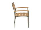 Stackable outdoor chairs, set of 2, Dekonao wood and steel VLNY80313