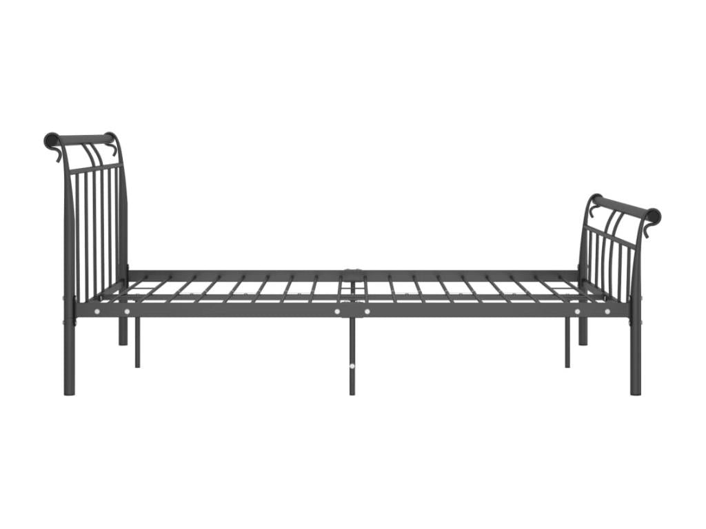 Black Metal Bed Frame 140x200 cm QHIG22781