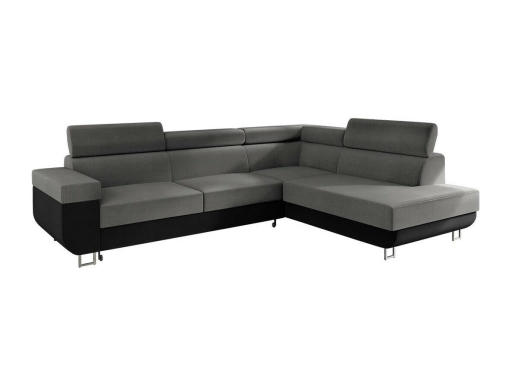 Dekonao 306 Grey Corner Sofa with Sleeping Function and Bed Box, 253x188x71cm KIBT39584
