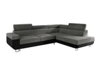 Dekonao 306 Grey Corner Sofa with Sleeping Function and Bed Box, 253x188x71cm KIBT39584