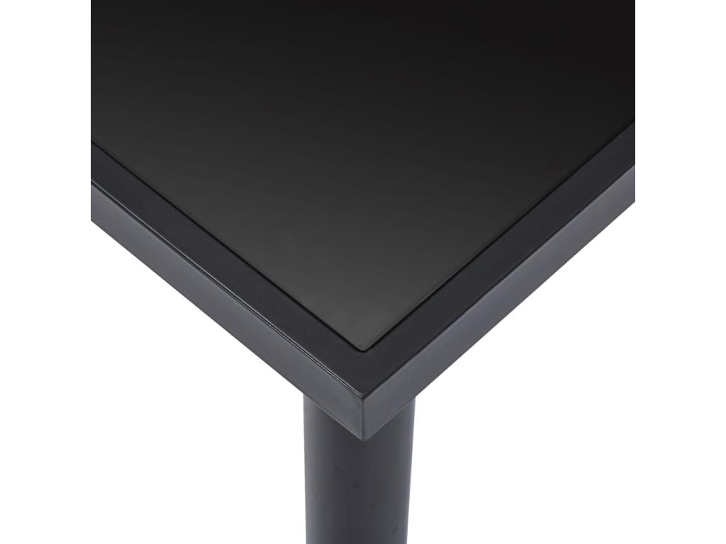 11-piece dining set in Cappuccino faux leather 2 QZIX52084